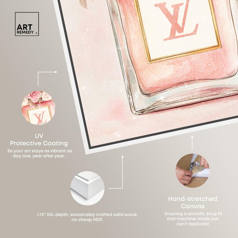 Delicate Floral Perfume Blush Canvas by Art Remedy