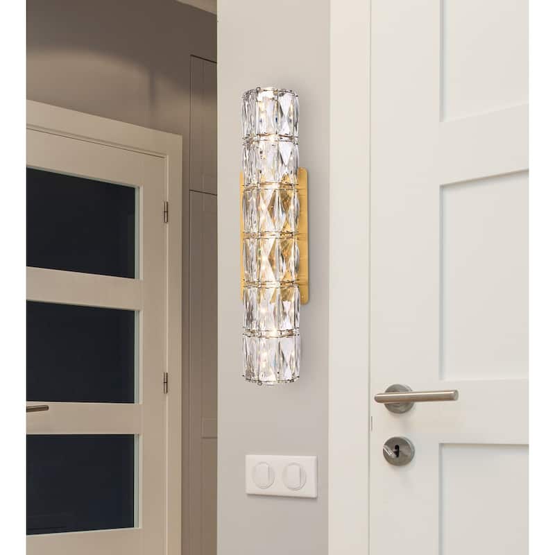 Indigo Home 18 inch LED linear wall sconce in gold