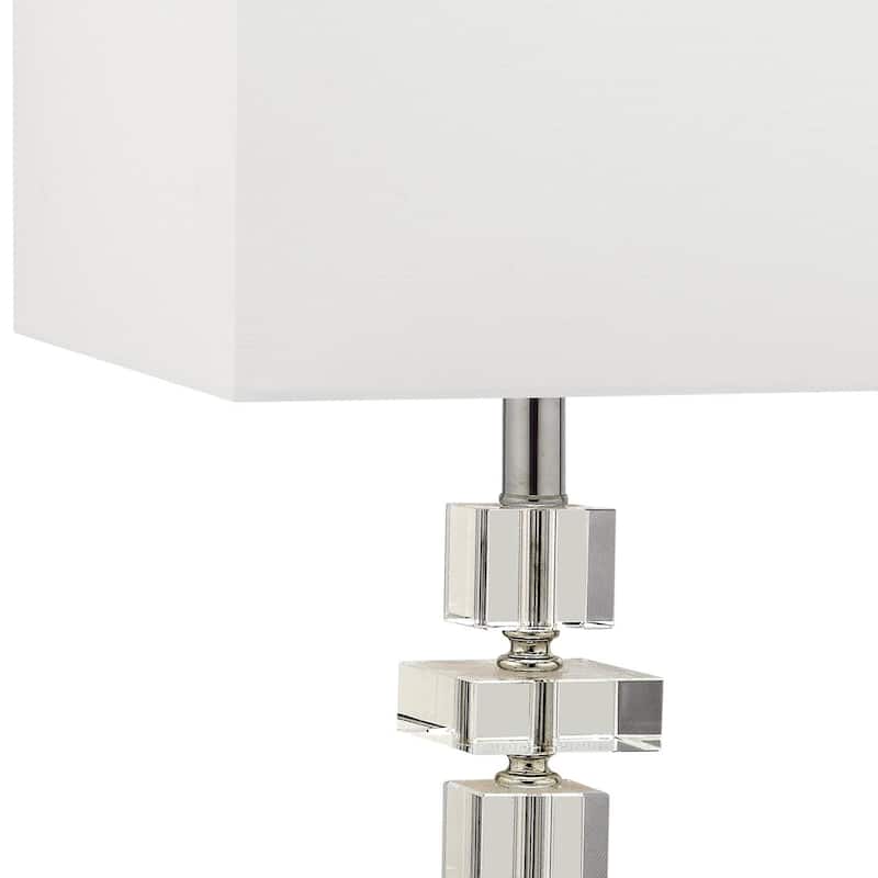 SAFAVIEH Lighting 28 inch Crystal Deco Crystal Table Lamp (Set of 2)