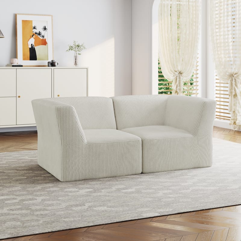 UIXE 71.5" W Deep Seat Comfy Loveseat Sofa For Bedroom - 71" W