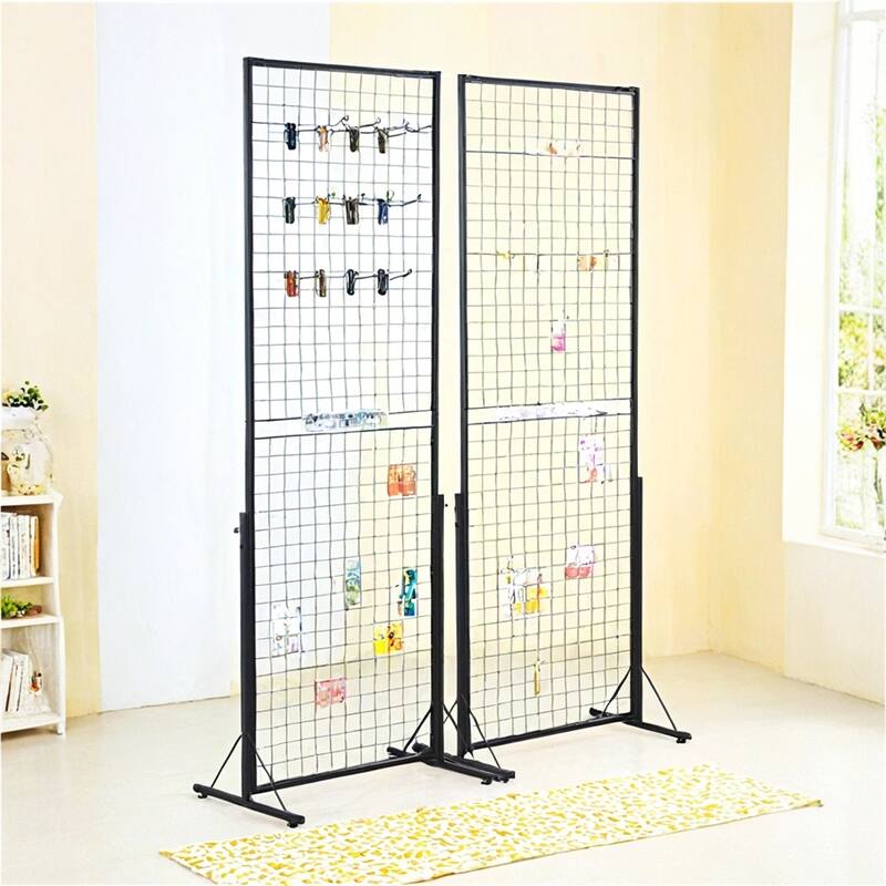 2' x 5.6' Grid Wall Panels Tower,2 Packs Wire Gridwall Display Racks