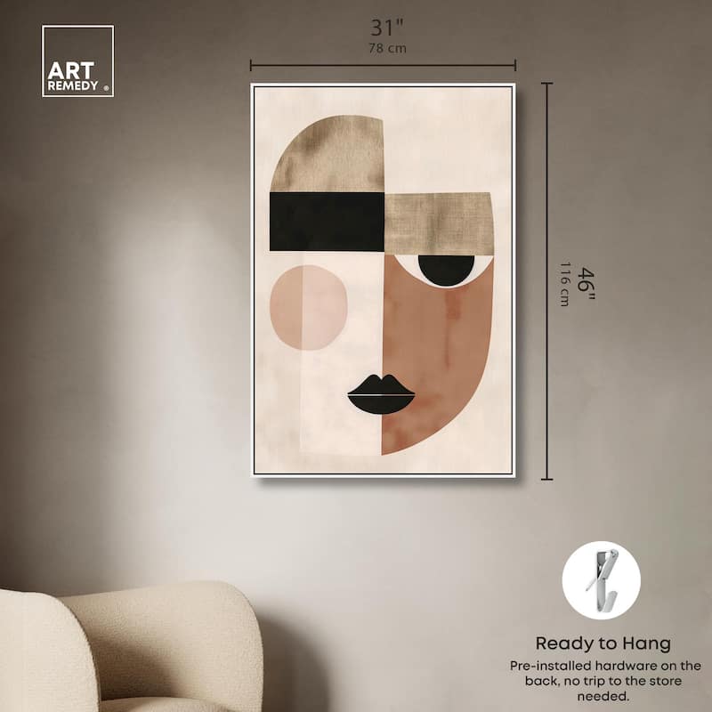 Face Moderne I Canvas by Art Remedy