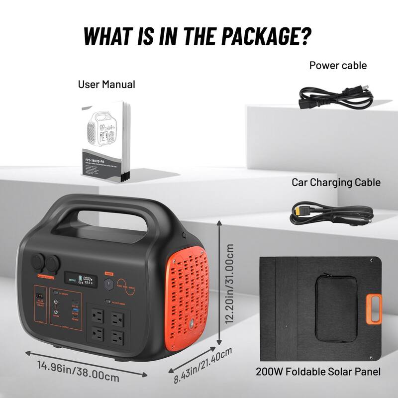 Portable Power Station Solar Generator with AC Outlet for Home Use, Camping, Emergencies - 1800W - N/A