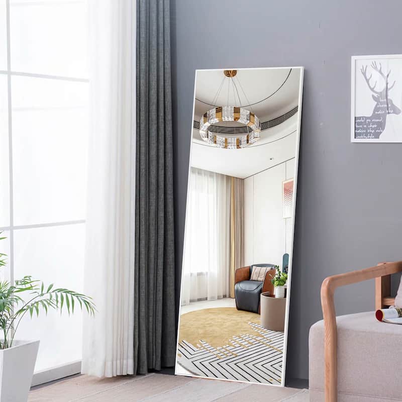 Dovelina Modern Full Length Floor Mirror - Freestanding Vanity Mirror for Bathroom or Living Space