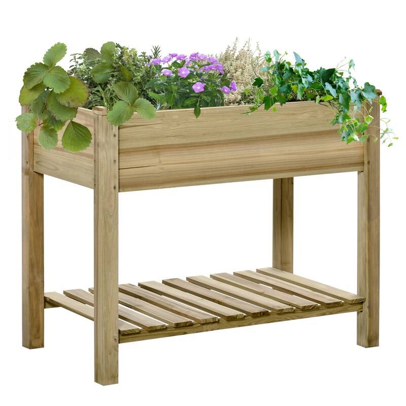 Outsunny 36" x 20" x 30" Raised Garden Bed