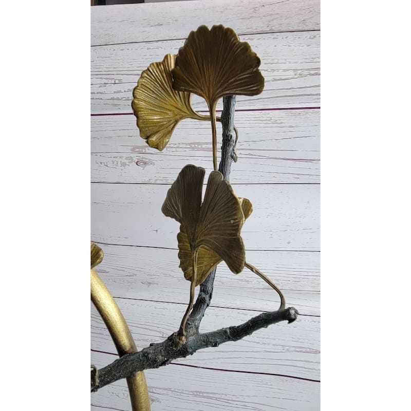 Snails On A Branch Gold Bronze Sculpture Statue Figure On Marble Base Signed Original Art