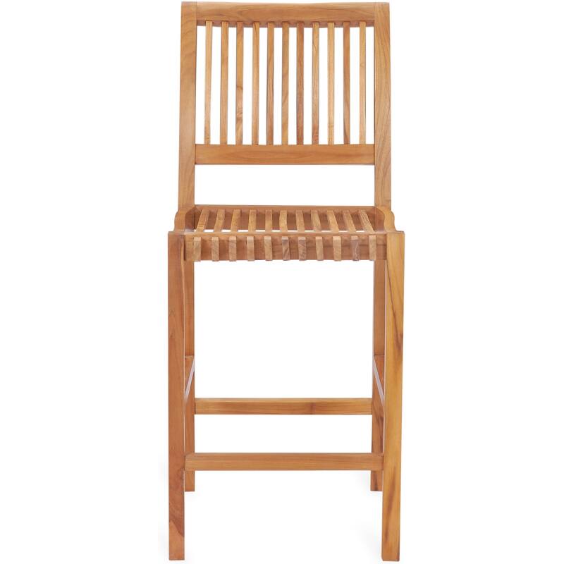 Chic Teak Castle Teak Wood Outdoor/ Indoor Bar Stool Chair