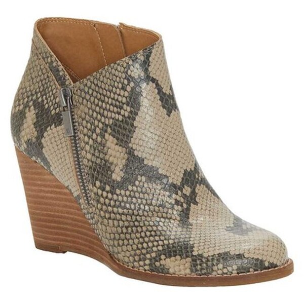 yewani leather wedge booties
