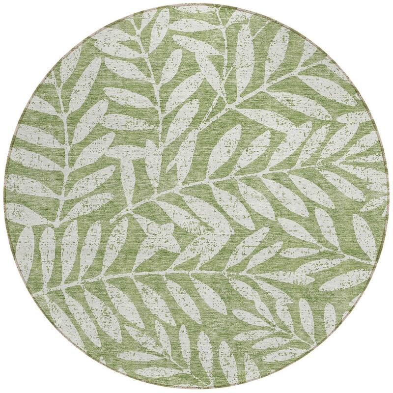 HomeRoots Floral Transitional Rectangle Outdoor Rug