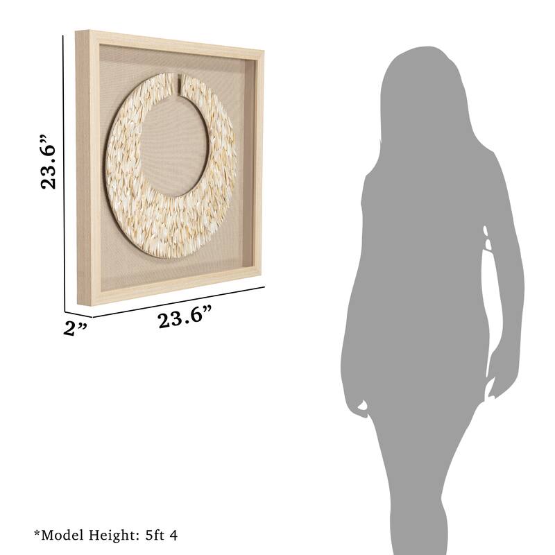 HUJI Capiz Shell Shadow Box Wall Decor for Bathroom Bedroom Office