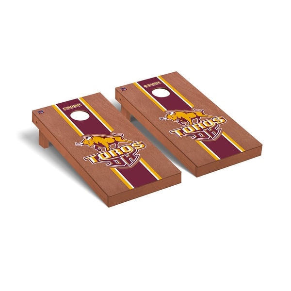 slide 2 of 5, California State Dominguez Hill Toros Rosewood Cornhole Board Set