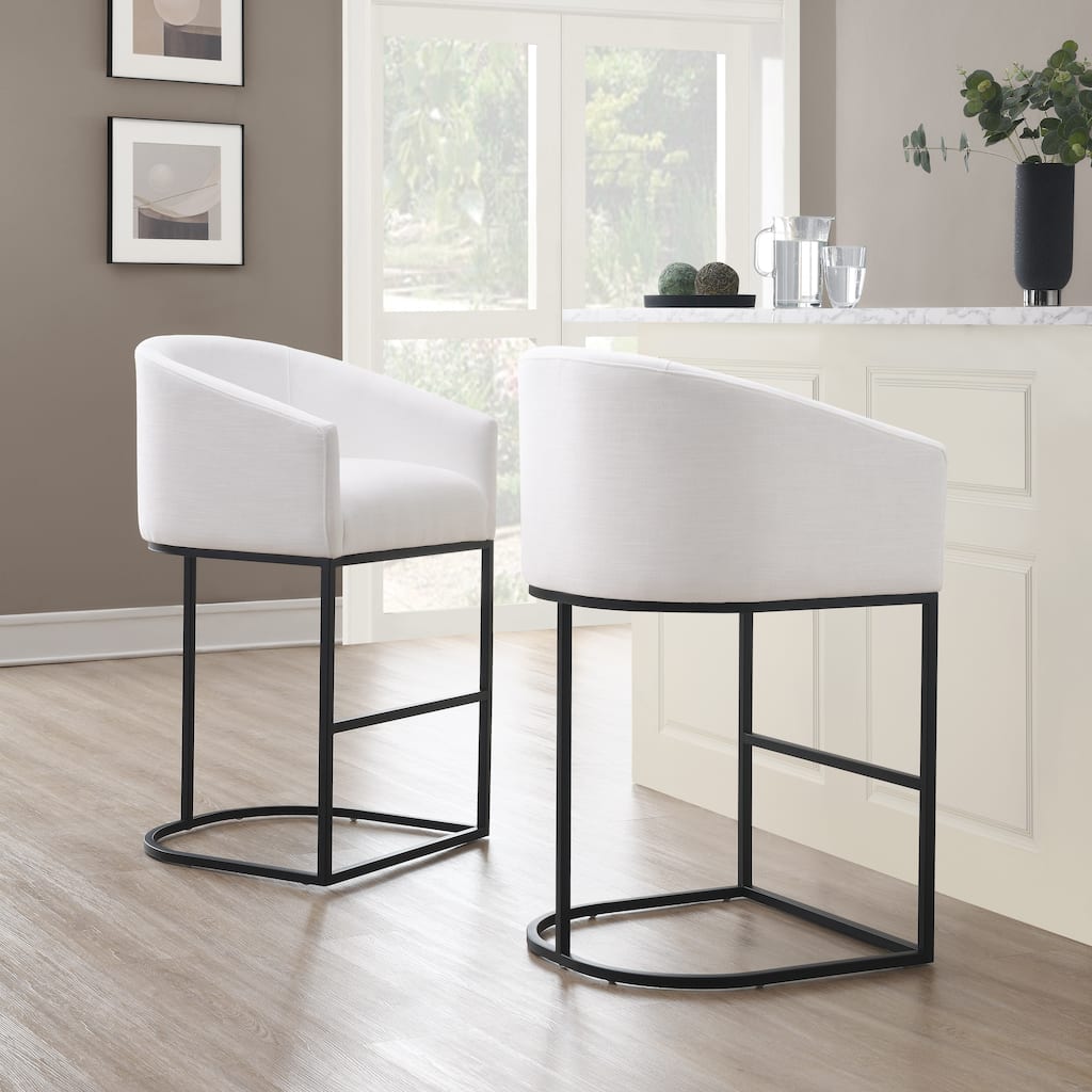 Dove Stain Resistant Upholstered Bar Stool