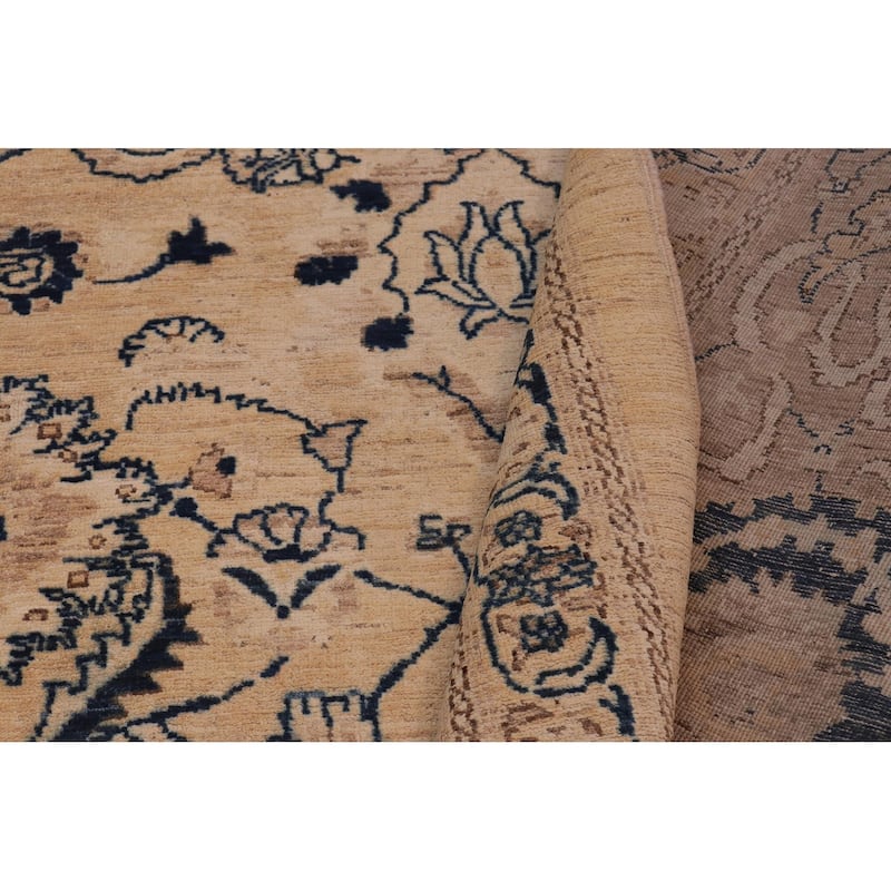 Oriental Ziegler Jerrie Brown Tan Hand-Knotted Wool Rug - 12'3'' x 17'10''