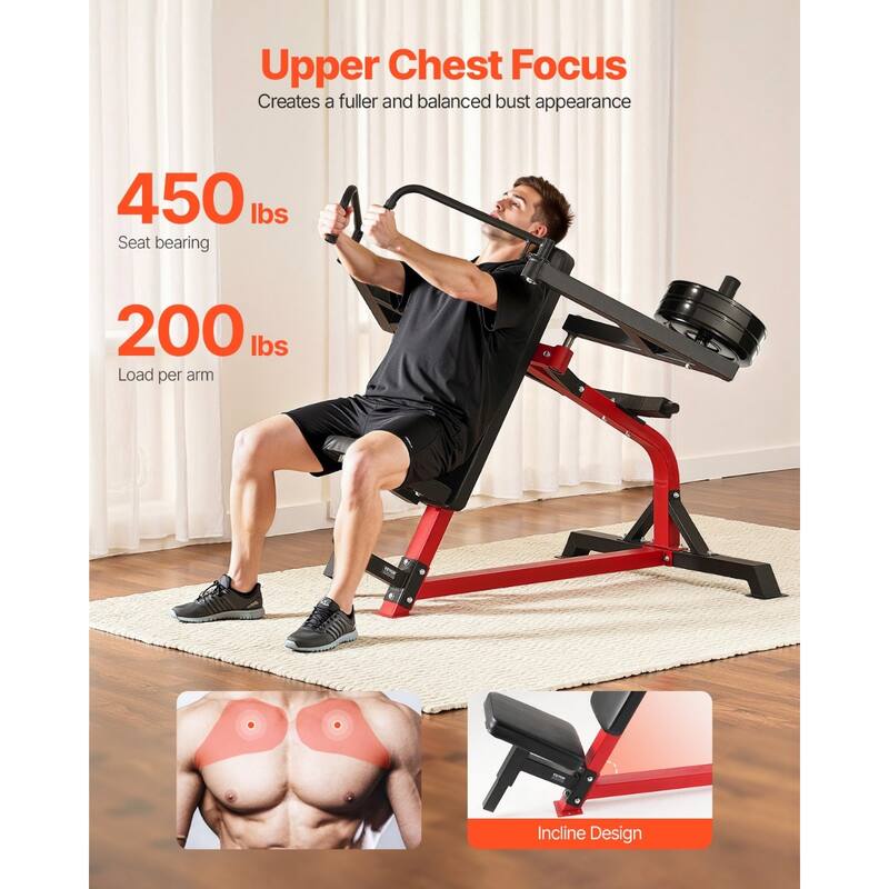 Carbon Steel Frame Adjustable Chest Fly Machine for Upper Body Strength Reverse Bench Press - 55” x 39” x 43”