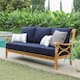 Option Natural Teak/Navy Cushion