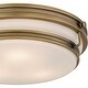 preview thumbnail 5 of 5, Grafton 3-Light Weathered Brass Flush Mount