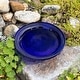 preview thumbnail 7 of 37, Achla Designs Reflective Crackle Glass Birdbath Bowl, 12.5 Inch Diameter, Cobalt Blue