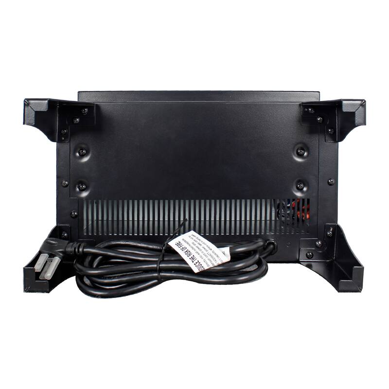 Compact 15-Inch Electric Infrared Quartz Fireplace Stove with 3D Flame Effect, Portable, 5000 BTU, Overheat Protection