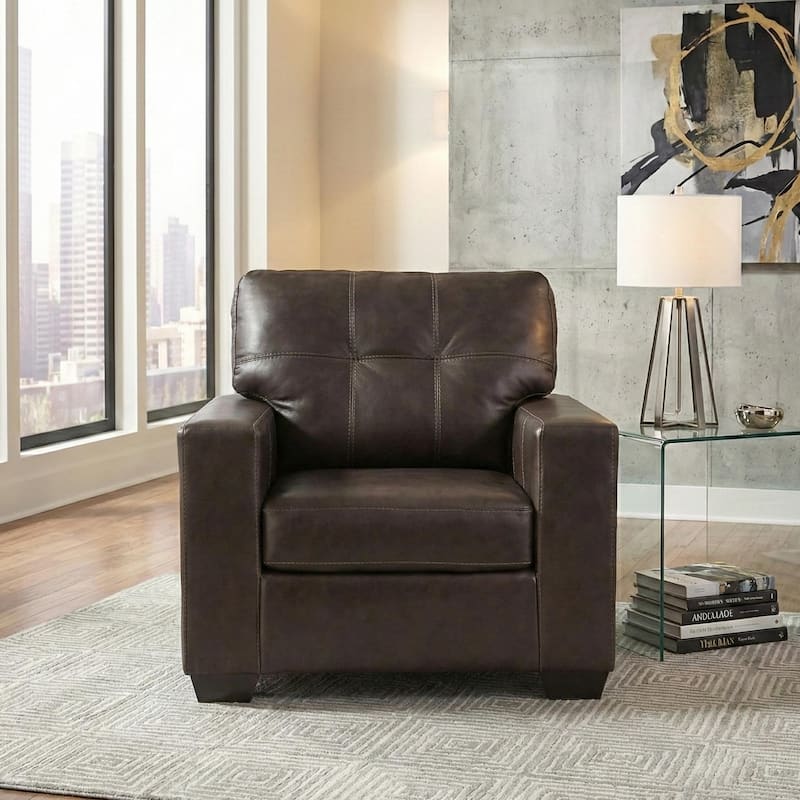 Roundhill Furniture Holmes Leather Upholstered Lounge Chair
