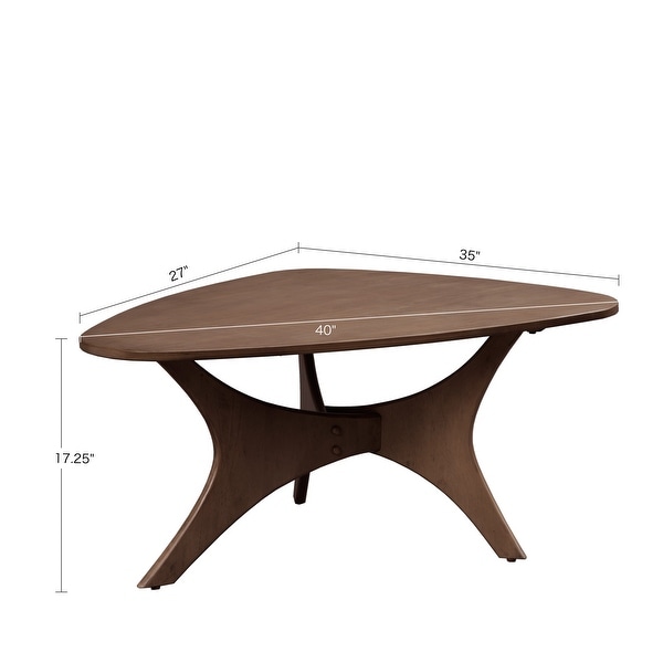 Carson Carrington Telsiai Triangle Wood Coffee Table