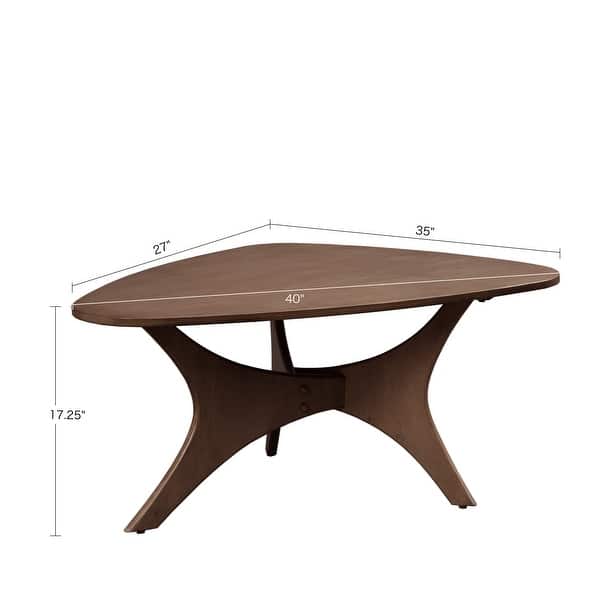 dimension image slide 1 of 2, INK IVY Blaze Triangle Wood Coffee Table