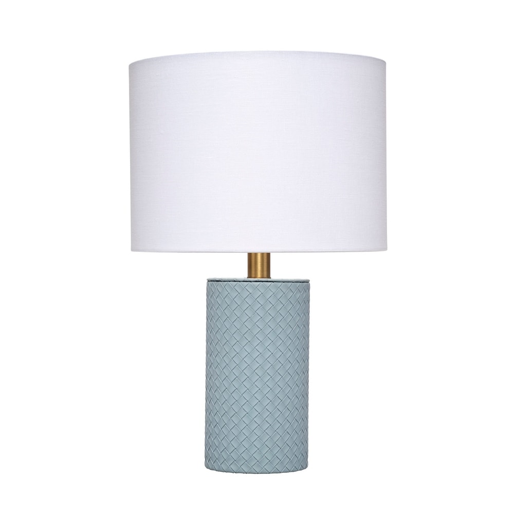 Jamie Young Heritage Leather Table Lamp with Linen Shade
