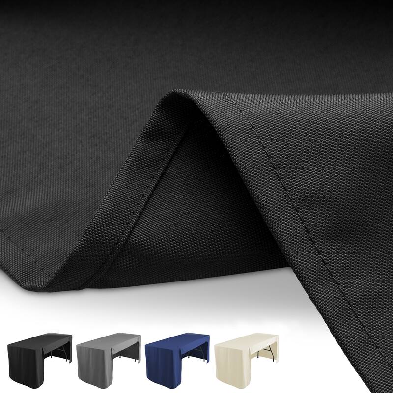 6ft Fitted Tablecloth with Open Back Trade Show Table Cover - 6 ft