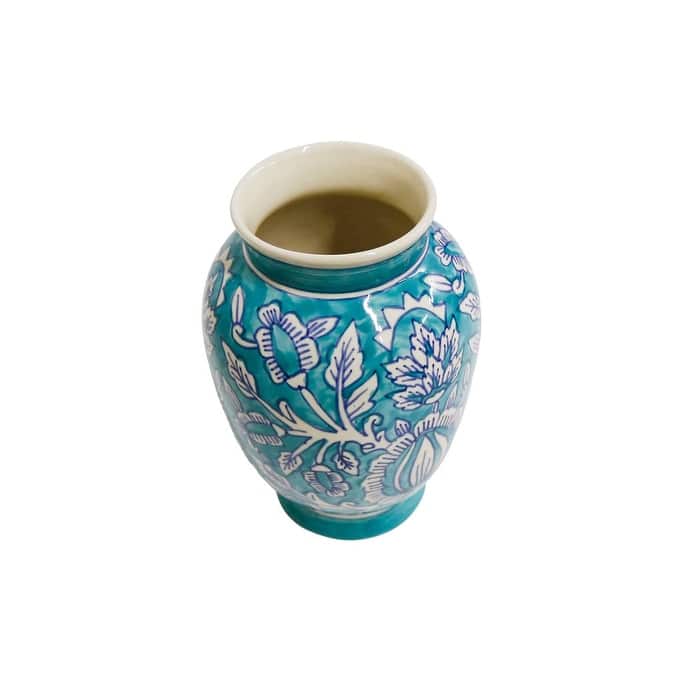 Home&Manor Classic Ceramic Vase Teal