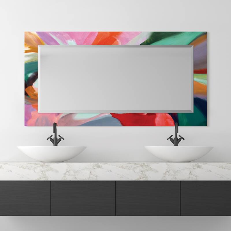 Abstract Rectangular Beveled Wall Mirror, Leaner,Large Mirror, Bathroom Mirror,Cheval Mirror,Ready to Hang
