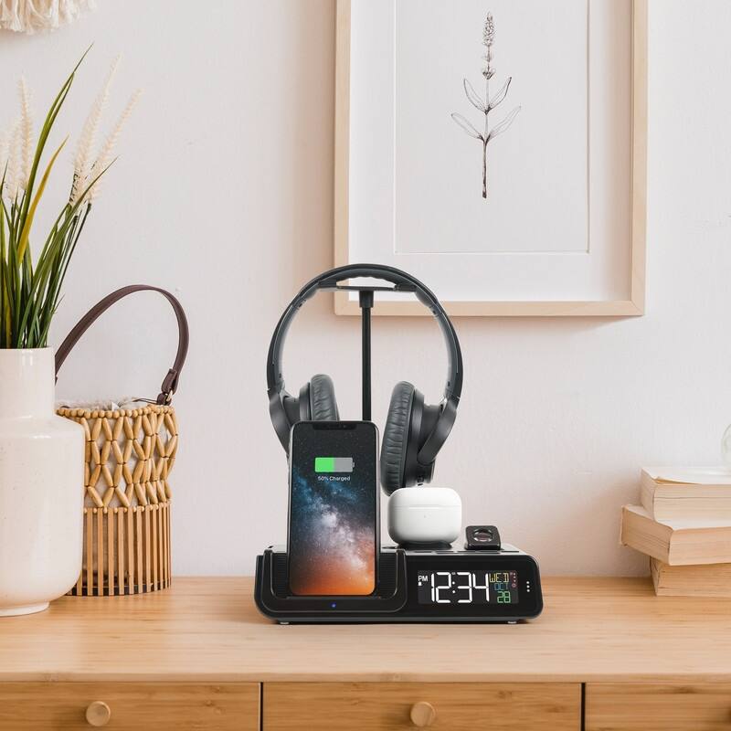 Wattz 2.0 Projection 10W Wireless Charging Alarm with Docking Station