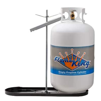 Flame King Dual RV Propane Tank Cylinder Rack for 30LB Tanks