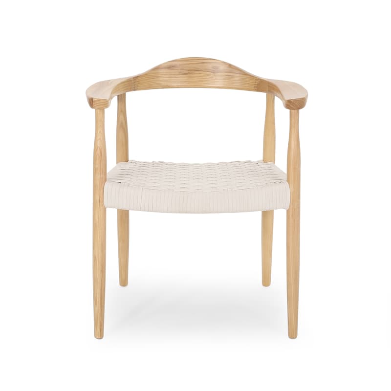 Palmyra Ash Wood Chair with Rope Seat by Christopher Knight Home
