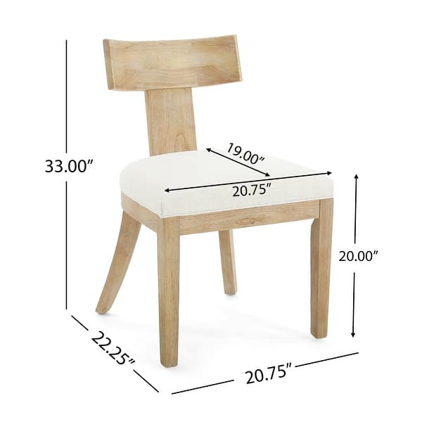 dimension image slide 2 of 3, Fescue Fabric and Rubberwood 7 Piece Dining Set by Christopher Knight Home