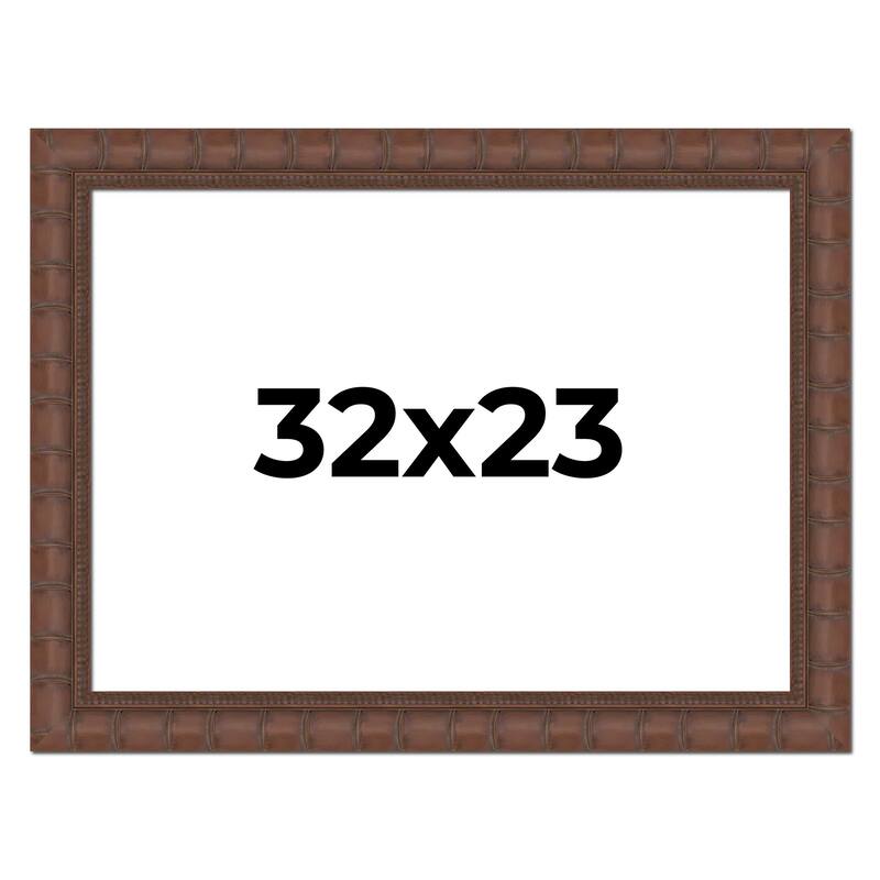 32x23 Frame Pewter Solid Wood Picture Frame Width 1.625 Inches | Interior Frame Depth 0.6875 Inches