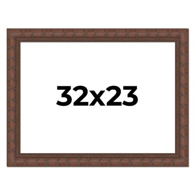 32x23 Frame Pewter Solid Wood Picture Frame Width 1.625 Inches | Interior Frame Depth 0.6875 Inches