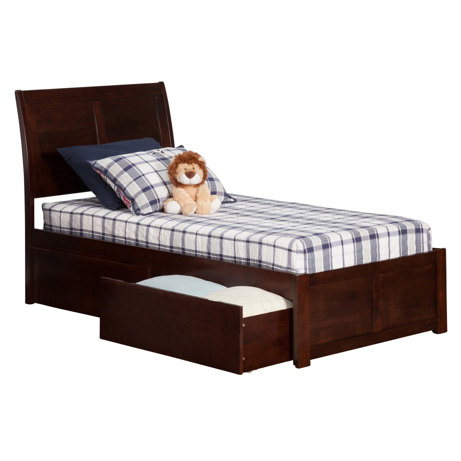 Platform Bed with Storage & Turbo Charger - Headboard, Slats & Rails Included