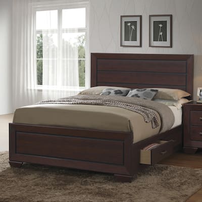 Ridgeview Dark Cocoa Platform Storage Bed