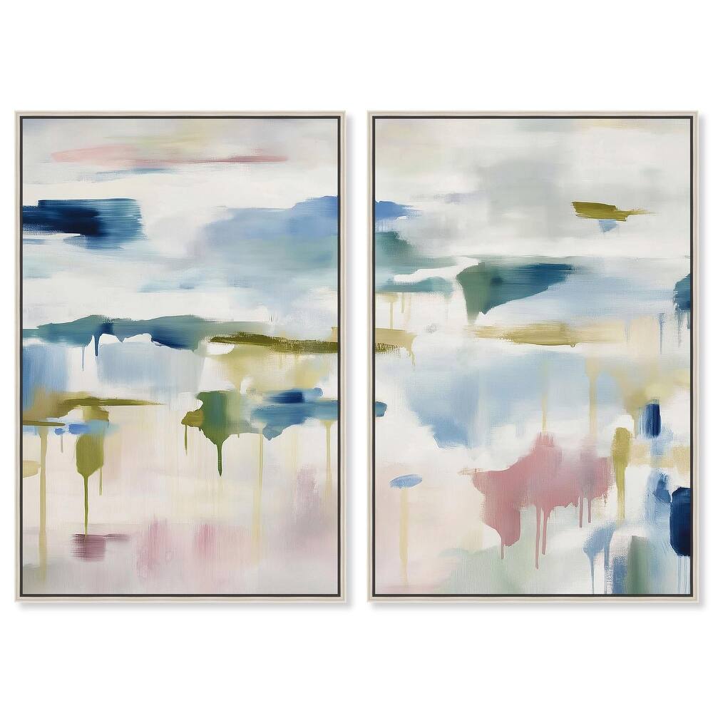 Veil of Azure I Canvas Set of 2 by Art Remedy