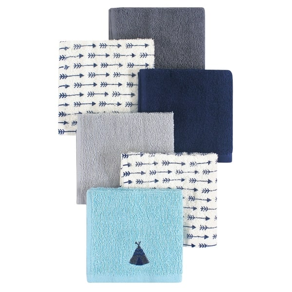 slide 1 of 1, Hudson Baby Infant Boy Super Soft Cotton Washcloths, Arrows, One Size - Teepee - One Size One Size - Teepee