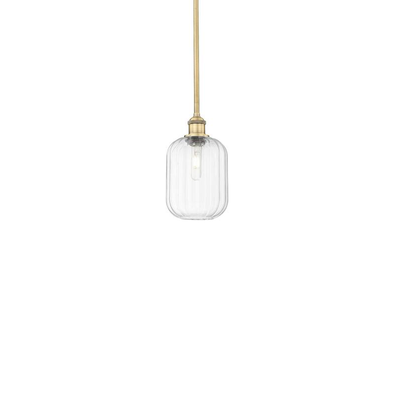 Innovations Lighting 616-1S-12-7 Preston Pendant Preston 7" Wide Mini - Brushed Brass / Clear