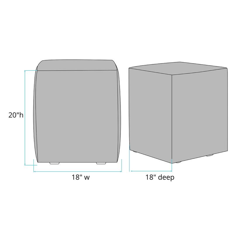 Allan Andrews Universal Cube Ottoman with Slipcover, Avanti Collection