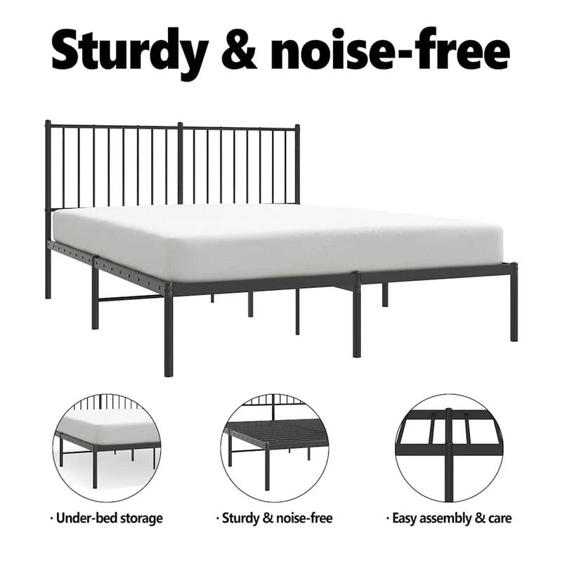 vidaXL Metal Bed Frame, No Mattress