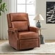 preview thumbnail 58 of 88, Echidna 29.6" Transitional Genuine Leather Swivel Rocker Nursery Chair with Nailhead Trim by HULALA HOME