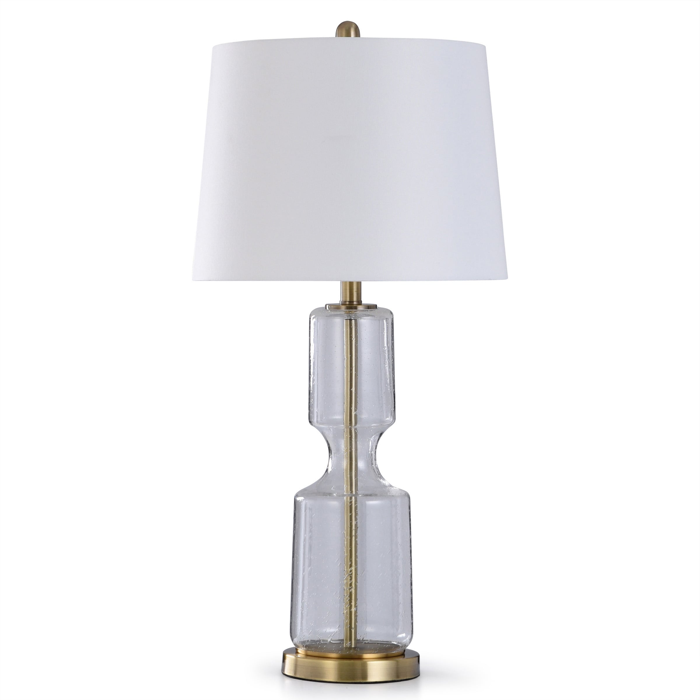 stylecraft seeded glass table lamp