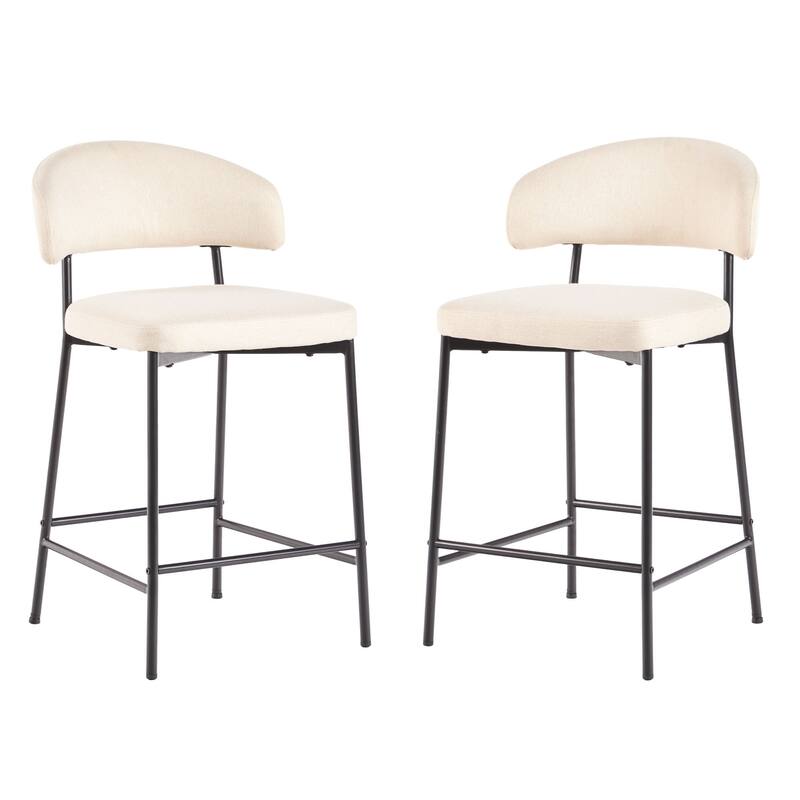 Middlebrook Designs Curved Back Counter Stool (Set of 2)