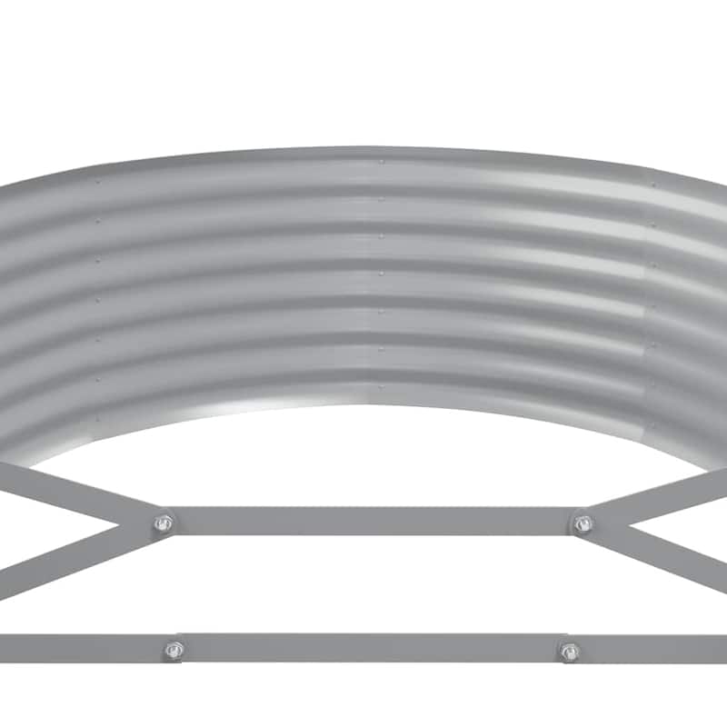 vidaXL Garden Raised Bed Anthracite Powder-coated steel 39.4 in diameter