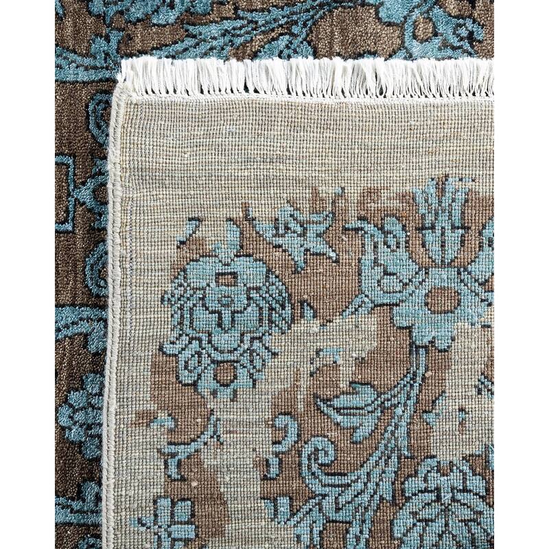 Ikat One-of-a-Kind Hand-Knotted Area Rug - Beige, 9' 2" x 12' 2" - 9' 2" x 12' 2"
