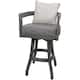 Option Marble Gray Vinyl - Cream Pillow - Gray