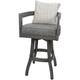 Option Marble Gray Vinyl - Cream Pillow - Gray