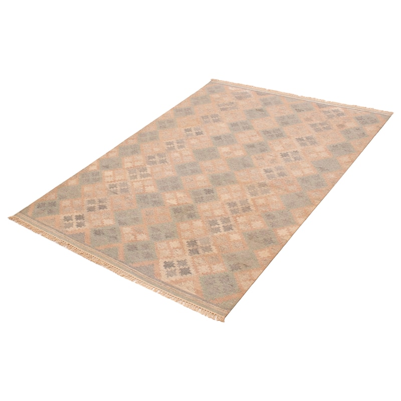 Ankara Tan Kilim 5'3" x 7'6" - 5'3 x 7'6